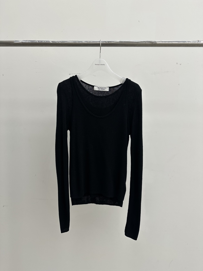 MONDAY TO SUNDAY韓國直郵女裝新品26夏季套裝套裝羅紋MONDAY TO SUNDAY套裝圖色4