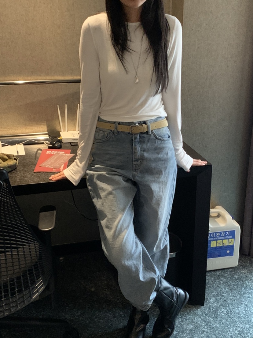 NOUVEAU韓國代購女裝新品熱賣休閑26夏季時尚推薦長袖T恤NOUVEAU長袖T恤