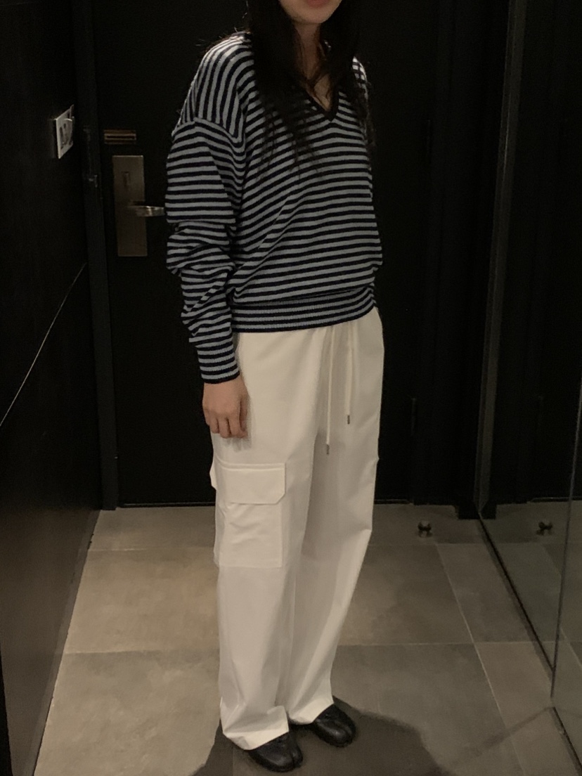 NOUVEAU韓國直郵女裝新品人氣休閑26夏季時尚休閑褲斜紋布NOUVEAU休閑褲