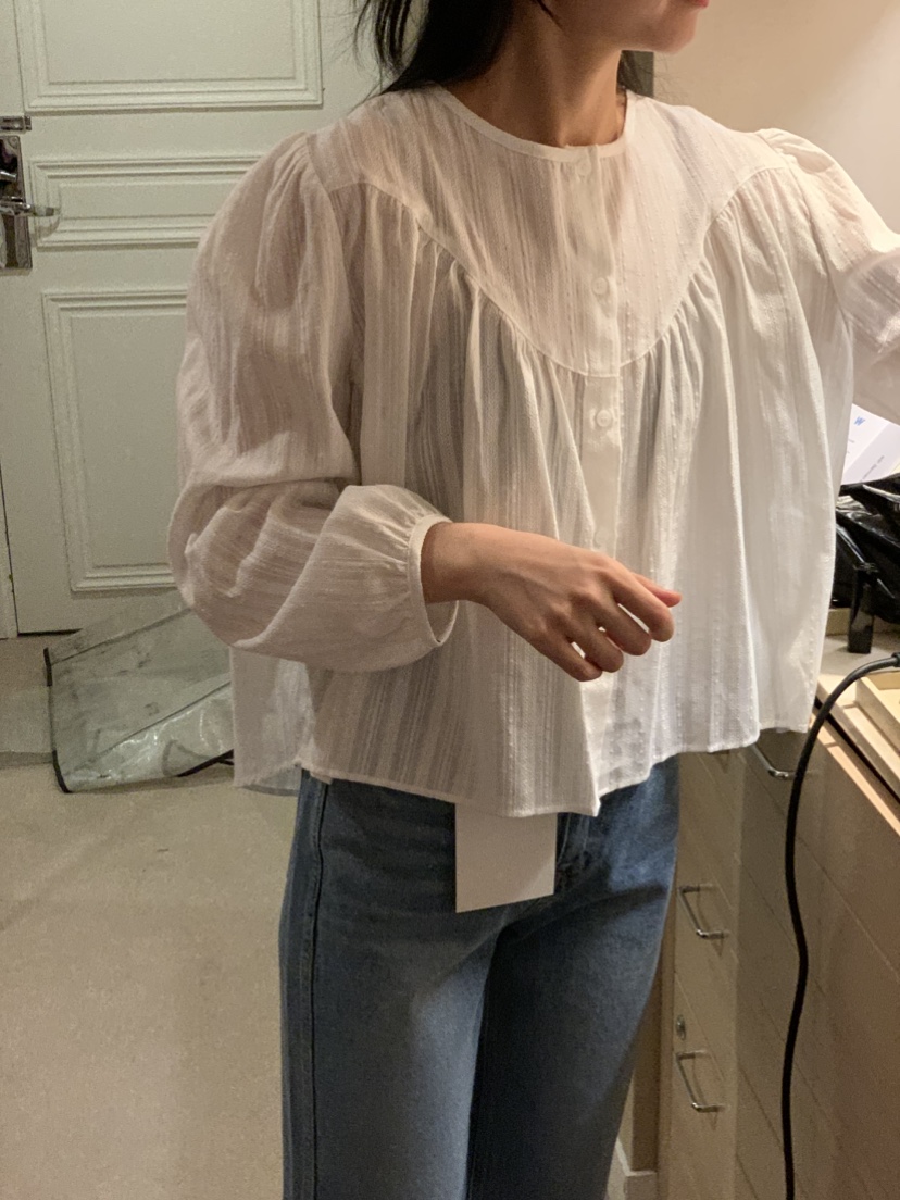 NOUVEAU韓國代購女士新品26夏季時尚休閑熱賣真品襯衫蕾絲衫NOUVEAU襯衫/蕾絲衫