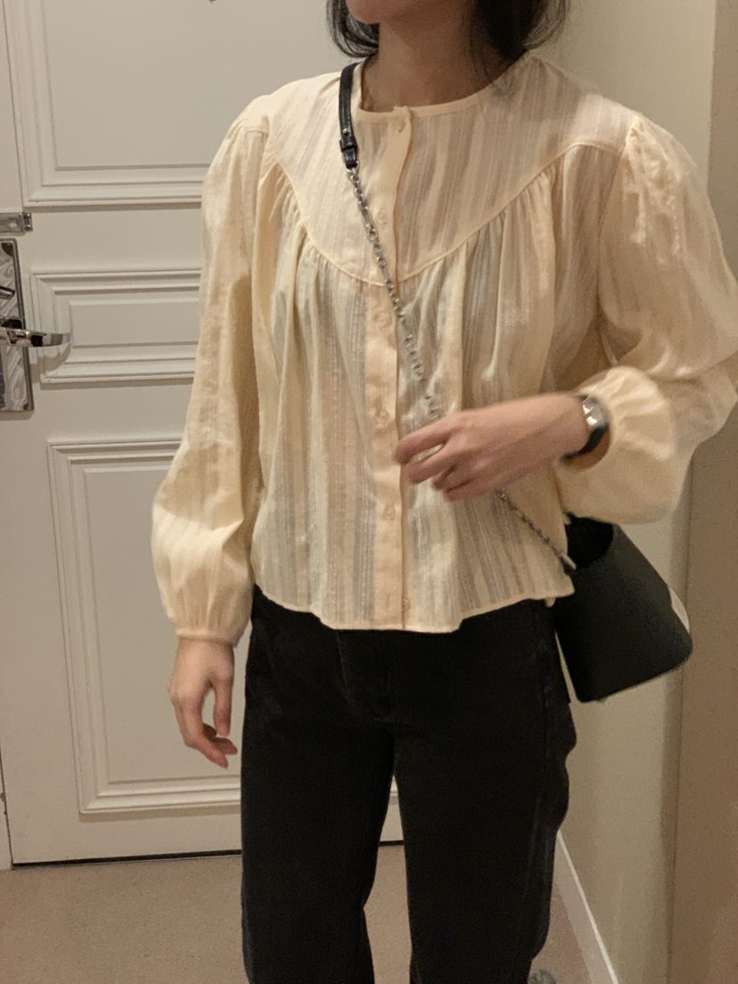 NOUVEAU韓國代購女士新品26夏季時尚休閑熱賣真品襯衫蕾絲衫NOUVEAU襯衫/蕾絲衫