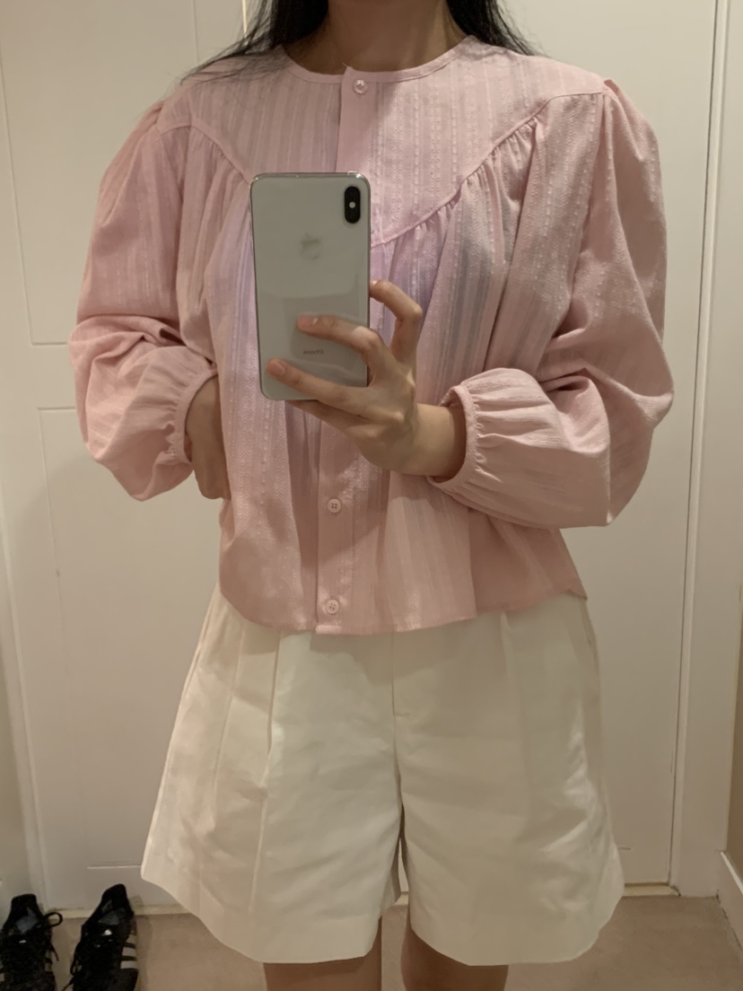 NOUVEAU韓國代購女士新品26夏季時尚休閑熱賣真品襯衫蕾絲衫NOUVEAU襯衫/蕾絲衫