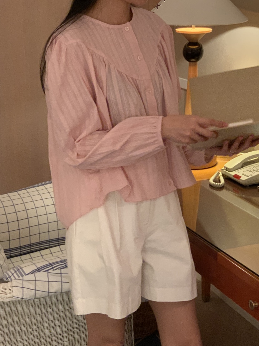 NOUVEAU韓國代購女士新品26夏季時尚休閑熱賣真品襯衫蕾絲衫NOUVEAU襯衫/蕾絲衫