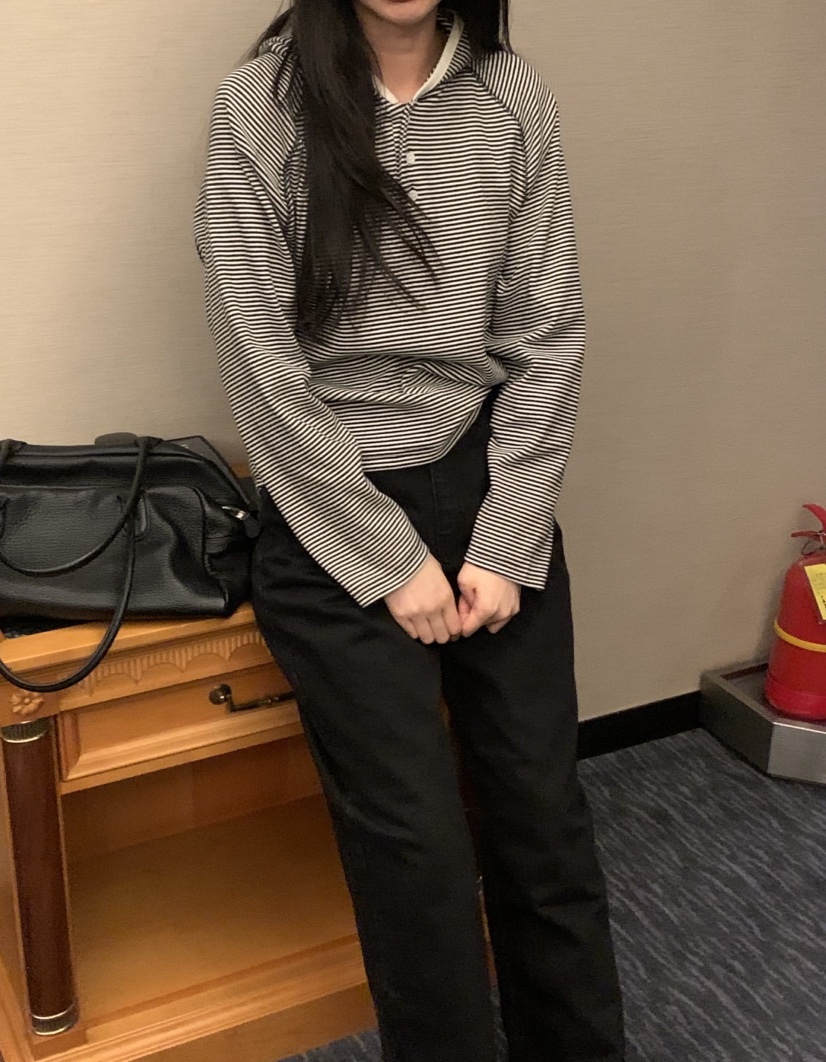 NOUVEAU東大門代購女裝新品人氣推薦熱賣時尚長袖T恤連帽衫NOUVEAU長袖T恤
