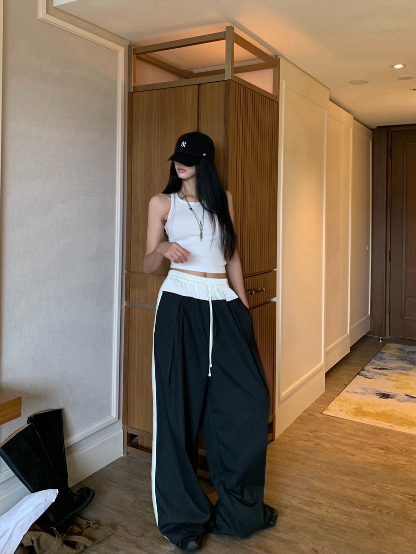 BADCALM韓國代購女裝新款26夏季推薦時尚真品熱賣休閑休閑褲BADCALM休閑褲