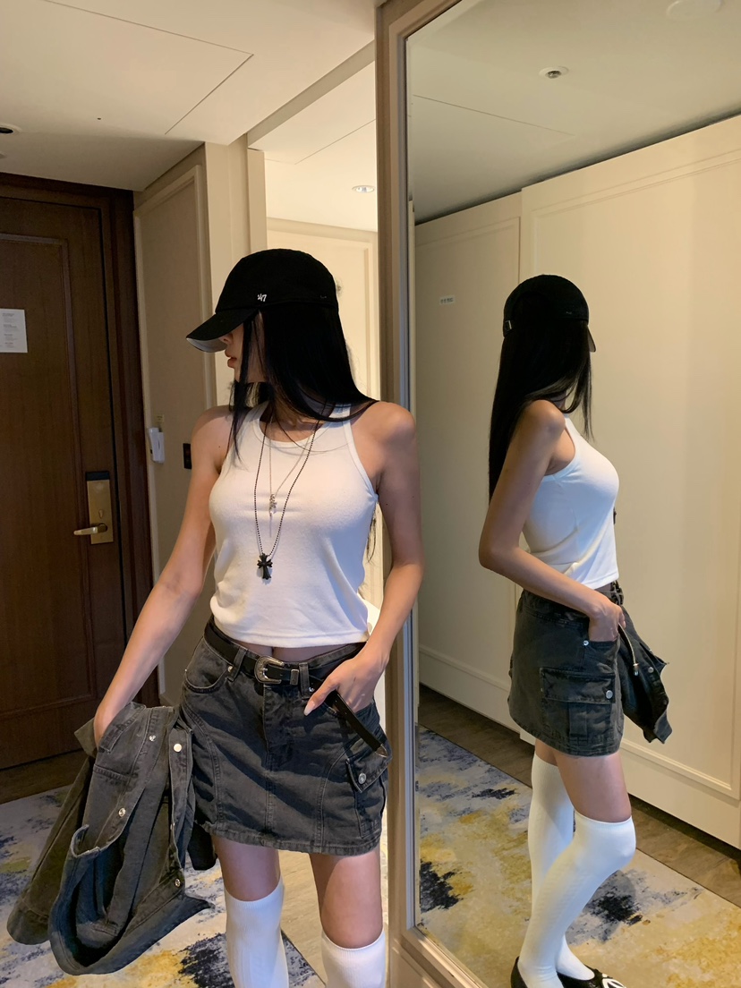 BADCALM東大門直郵女士新品26夏季人氣時尚休閑吊帶背心無袖BADCALM吊帶/背心