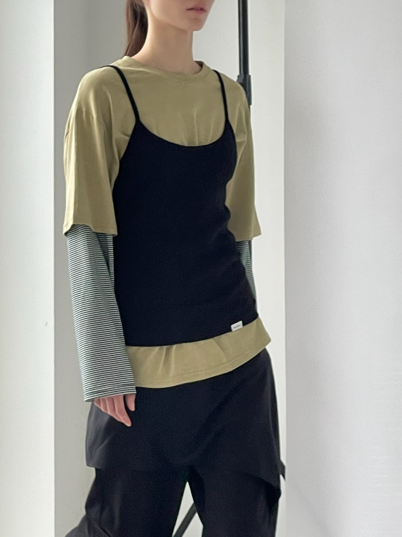 ANOTHER AVENUE韓國直郵女裝新品熱賣長袖T恤假兩件復古ANOTHER AVENUE長袖T恤