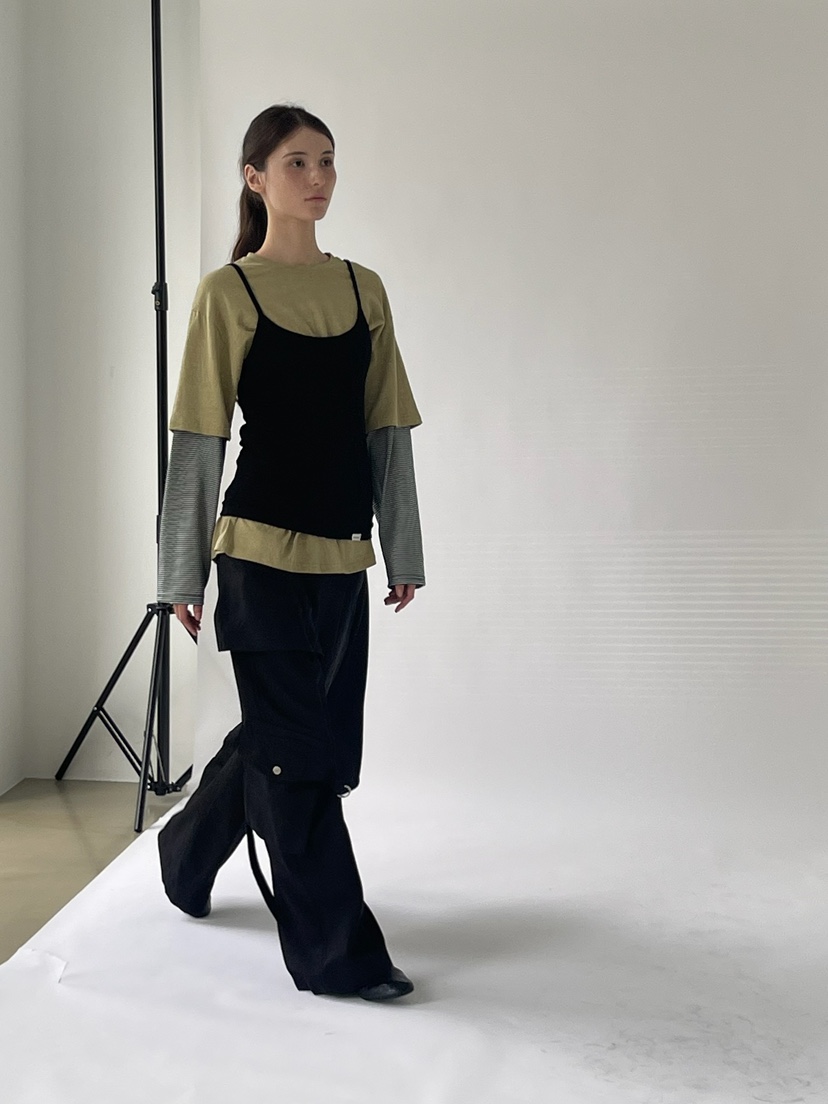 ANOTHER AVENUE東大門實拍女士新品人氣26夏季短裙不對稱氨綸ANOTHER AVENUE短裙
