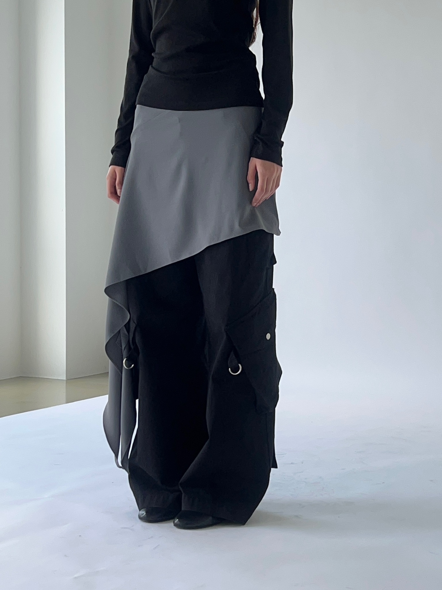 ANOTHER AVENUE東大門實拍女士新品人氣26夏季短裙不對稱氨綸ANOTHER AVENUE短裙