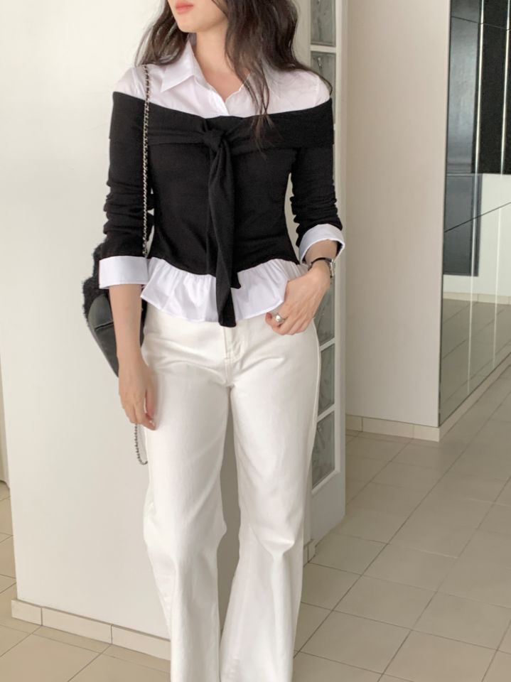 CRONG韓國直郵女士新品人氣熱賣時尚休閑推薦真品襯衫蕾絲衫CRONG襯衫/蕾絲衫