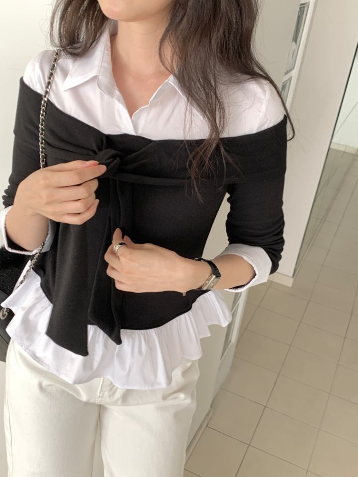 CRONG韓國直郵女士新品人氣熱賣時尚休閑推薦真品襯衫蕾絲衫CRONG襯衫/蕾絲衫
