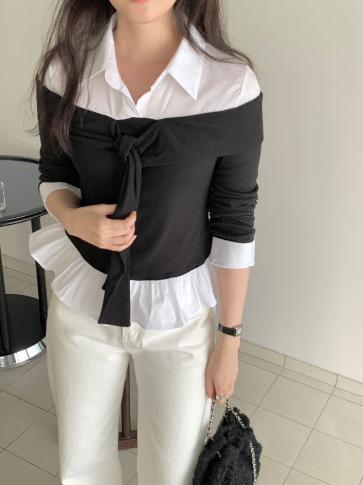 CRONG韓國直郵女士新品人氣熱賣時尚休閑推薦真品襯衫蕾絲衫CRONG襯衫/蕾絲衫