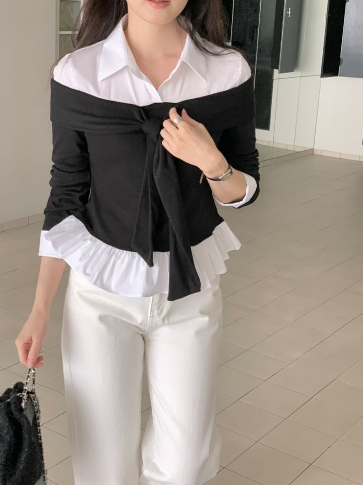 CRONG韓國直郵女士新品人氣熱賣時尚休閑推薦真品襯衫蕾絲衫CRONG襯衫/蕾絲衫