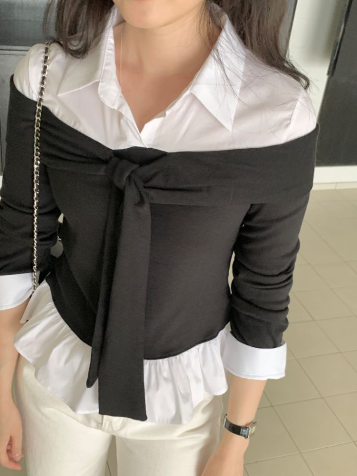 CRONG韓國直郵女士新品人氣熱賣時尚休閑推薦真品襯衫蕾絲衫CRONG襯衫/蕾絲衫