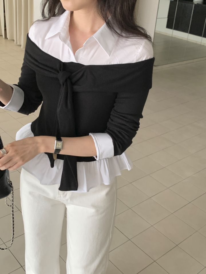 CRONG韓國直郵女士新品人氣熱賣時尚休閑推薦真品襯衫蕾絲衫CRONG襯衫/蕾絲衫