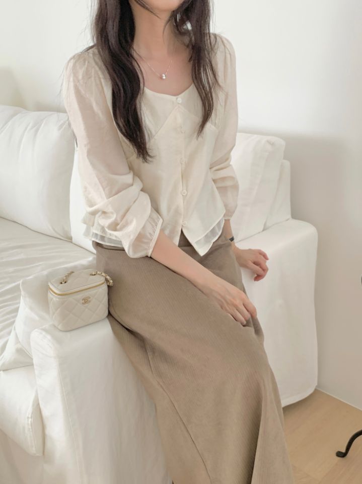 CRONG東大門實拍女士新款真品熱賣推薦人氣休閑襯衫蕾絲衫CRONG襯衫/蕾絲衫