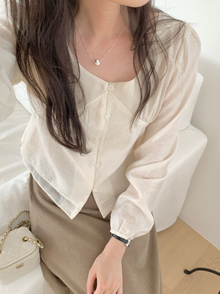 CRONG東大門實拍女士新款真品熱賣推薦人氣休閑襯衫蕾絲衫CRONG襯衫/蕾絲衫