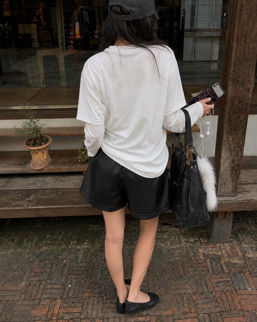BOUND.A東大門實拍女裝新品人氣真品26夏季時尚長袖T恤絨BOUND.A長袖T恤