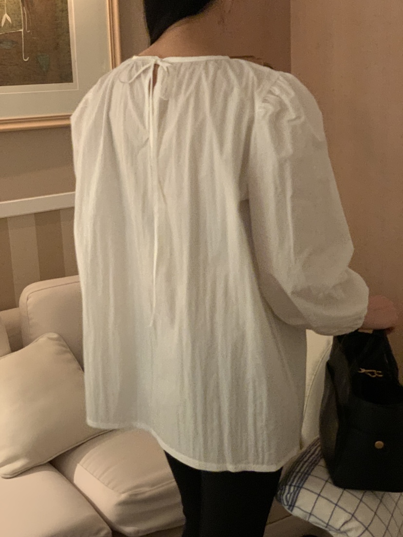 NOUVEAU東大門實拍女士新品時尚真品26夏季襯衫蕾絲衫褶皺NOUVEAU襯衫/蕾絲衫