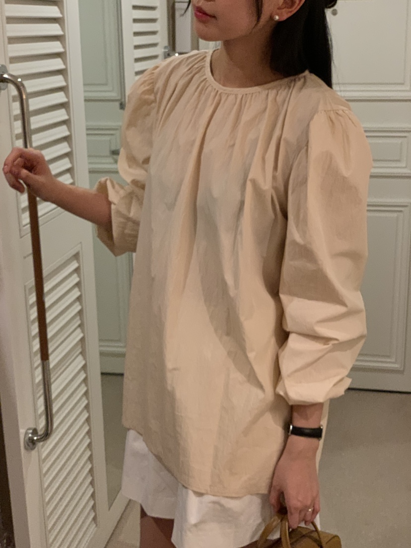NOUVEAU東大門實拍女士新品時尚真品26夏季襯衫蕾絲衫褶皺NOUVEAU襯衫/蕾絲衫