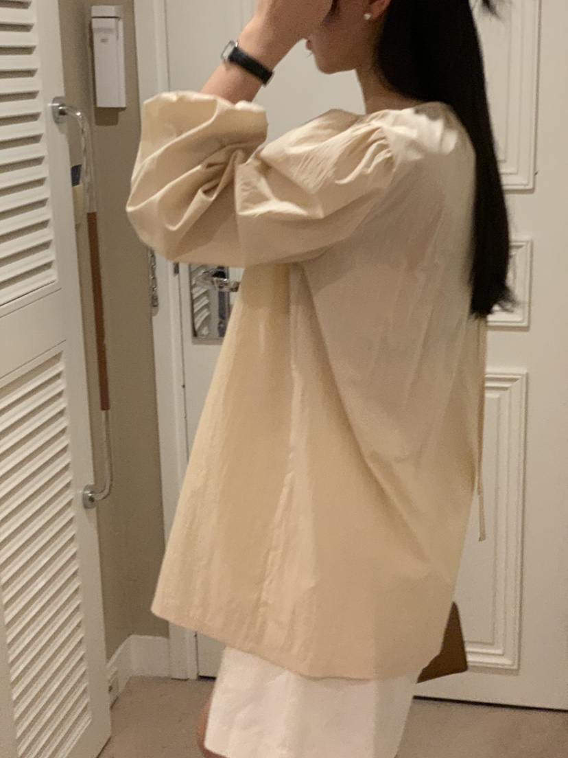 NOUVEAU東大門實拍女士新品時尚真品26夏季襯衫蕾絲衫褶皺NOUVEAU襯衫/蕾絲衫