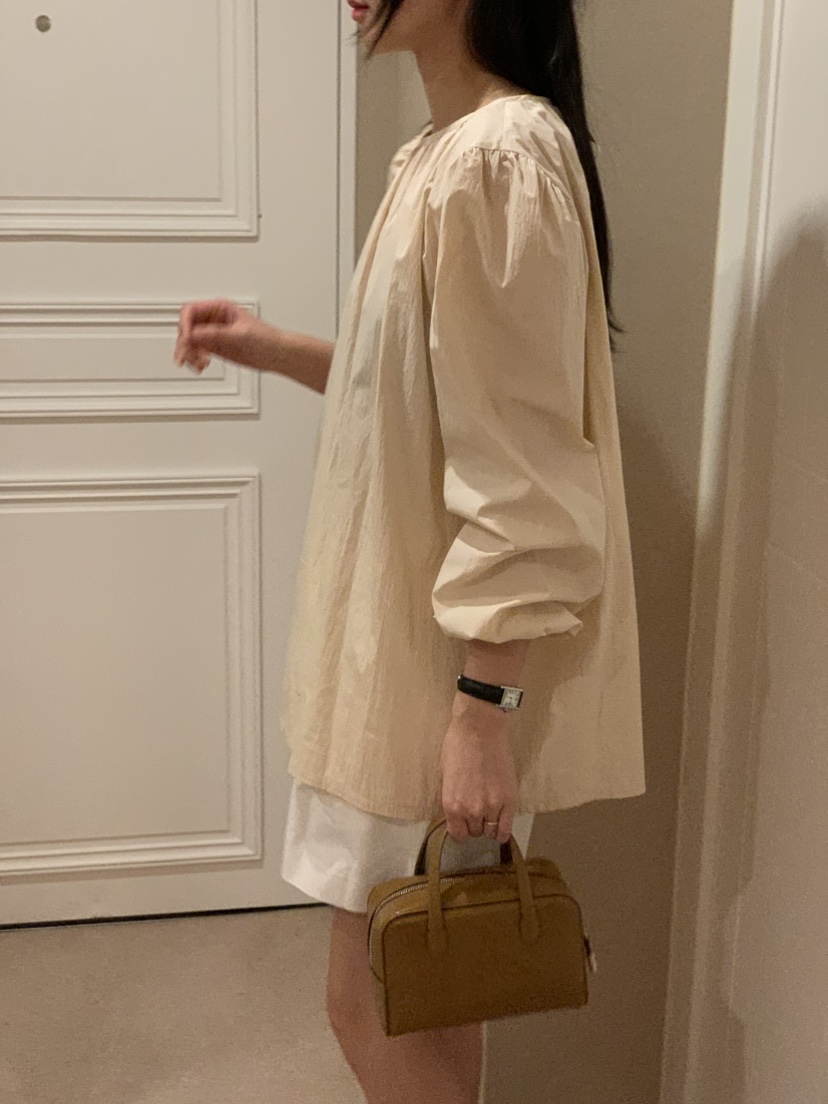 NOUVEAU東大門實拍女士新品時尚真品26夏季襯衫蕾絲衫褶皺NOUVEAU襯衫/蕾絲衫