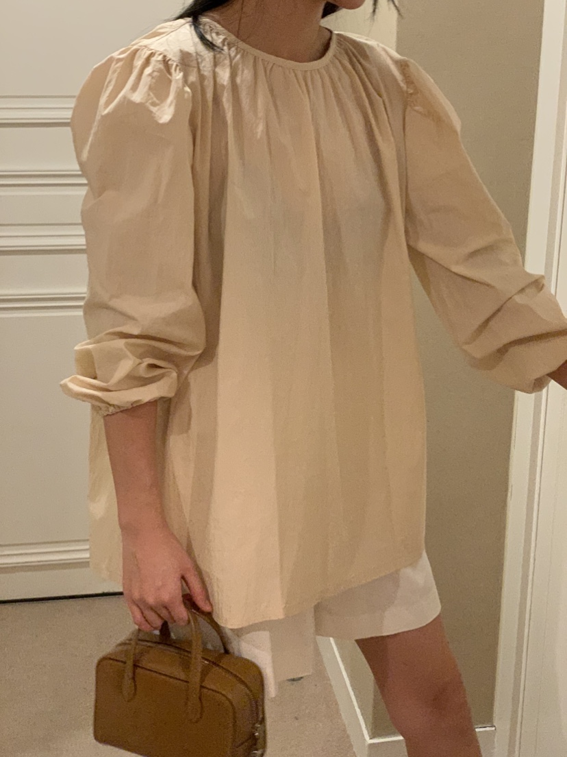 NOUVEAU東大門實拍女士新品時尚真品26夏季襯衫蕾絲衫褶皺NOUVEAU襯衫/蕾絲衫