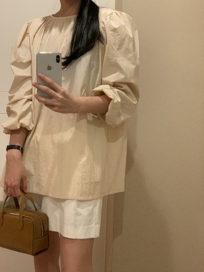 NOUVEAU東大門實拍女士新品時尚真品26夏季襯衫蕾絲衫褶皺NOUVEAU襯衫/蕾絲衫