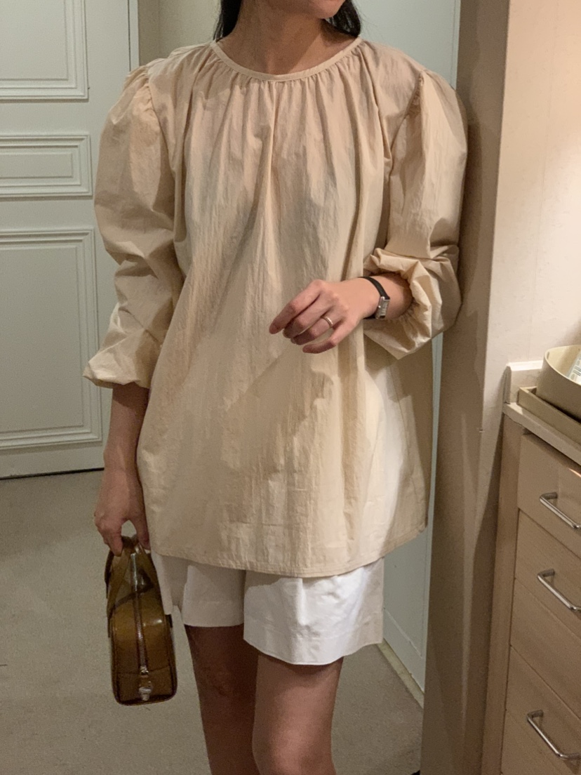 NOUVEAU東大門實拍女士新品時尚真品26夏季襯衫蕾絲衫褶皺NOUVEAU襯衫/蕾絲衫圖色2