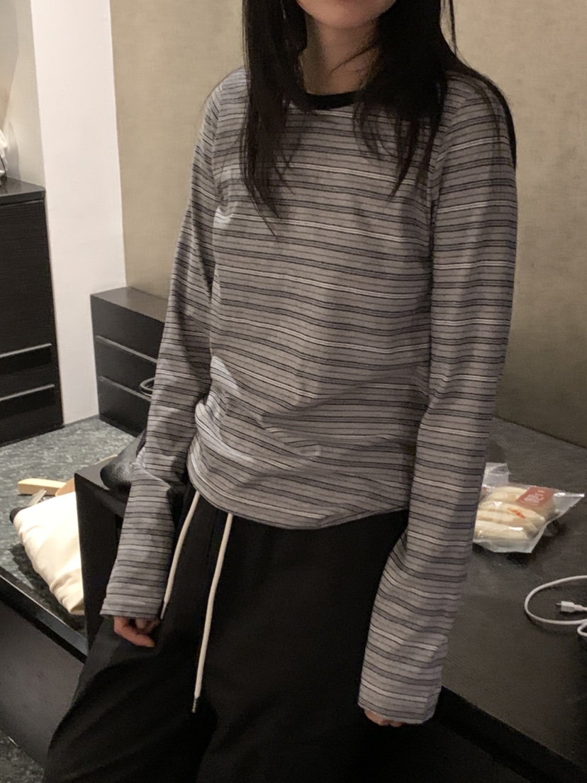 NOUVEAU韓國直郵女士新款休閑26夏季時尚推薦人氣長袖T恤NOUVEAU長袖T恤