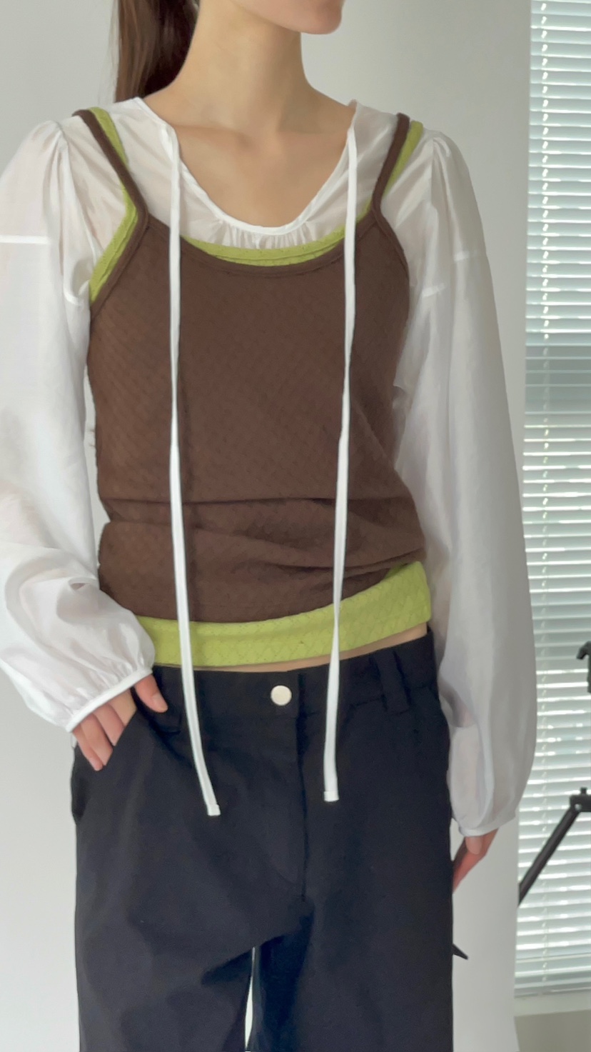 ANOTHER AVENUE東大門代購女士新款26夏季人氣吊帶背心無袖ANOTHER AVENUE吊帶/背心