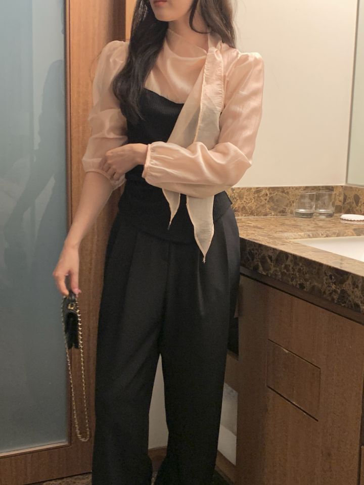 CRONG東大門實拍女士新款26夏季人氣休閑推薦襯衫蕾絲衫兔子CRONG襯衫/蕾絲衫