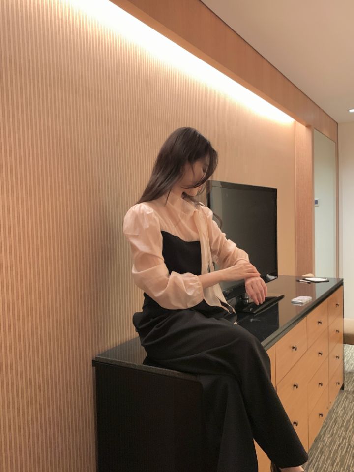CRONG東大門實拍女士新款26夏季人氣休閑推薦襯衫蕾絲衫兔子CRONG襯衫/蕾絲衫
