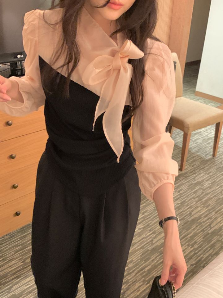 CRONG東大門實拍女士新款26夏季人氣休閑推薦襯衫蕾絲衫兔子CRONG襯衫/蕾絲衫