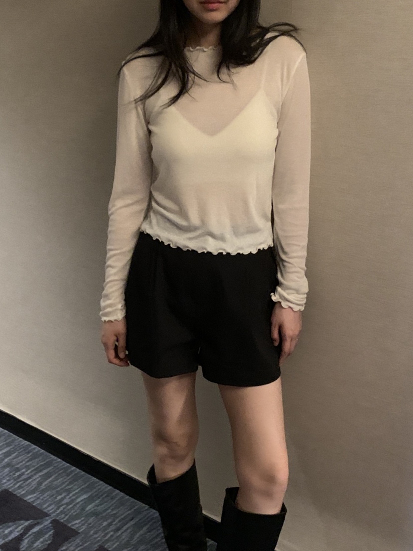 NOUVEAU東大門代購女士新款人氣真品休閑長袖T恤天絲船領NOUVEAU長袖T恤