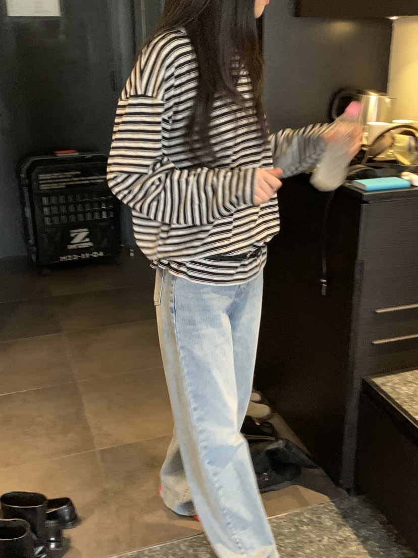 NOUVEAU東大門實拍女士新品休閑推薦熱賣時尚真品長袖T恤NOUVEAU長袖T恤