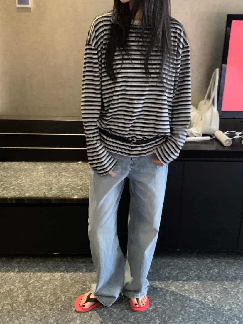 NOUVEAU東大門實拍女士新品休閑推薦熱賣時尚真品長袖T恤NOUVEAU長袖T恤