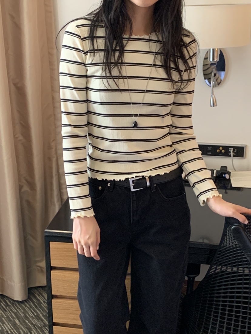 NOUVEAU韓國代購女士新品推薦人氣熱賣休閑時尚26夏季長袖T恤NOUVEAU長袖T恤