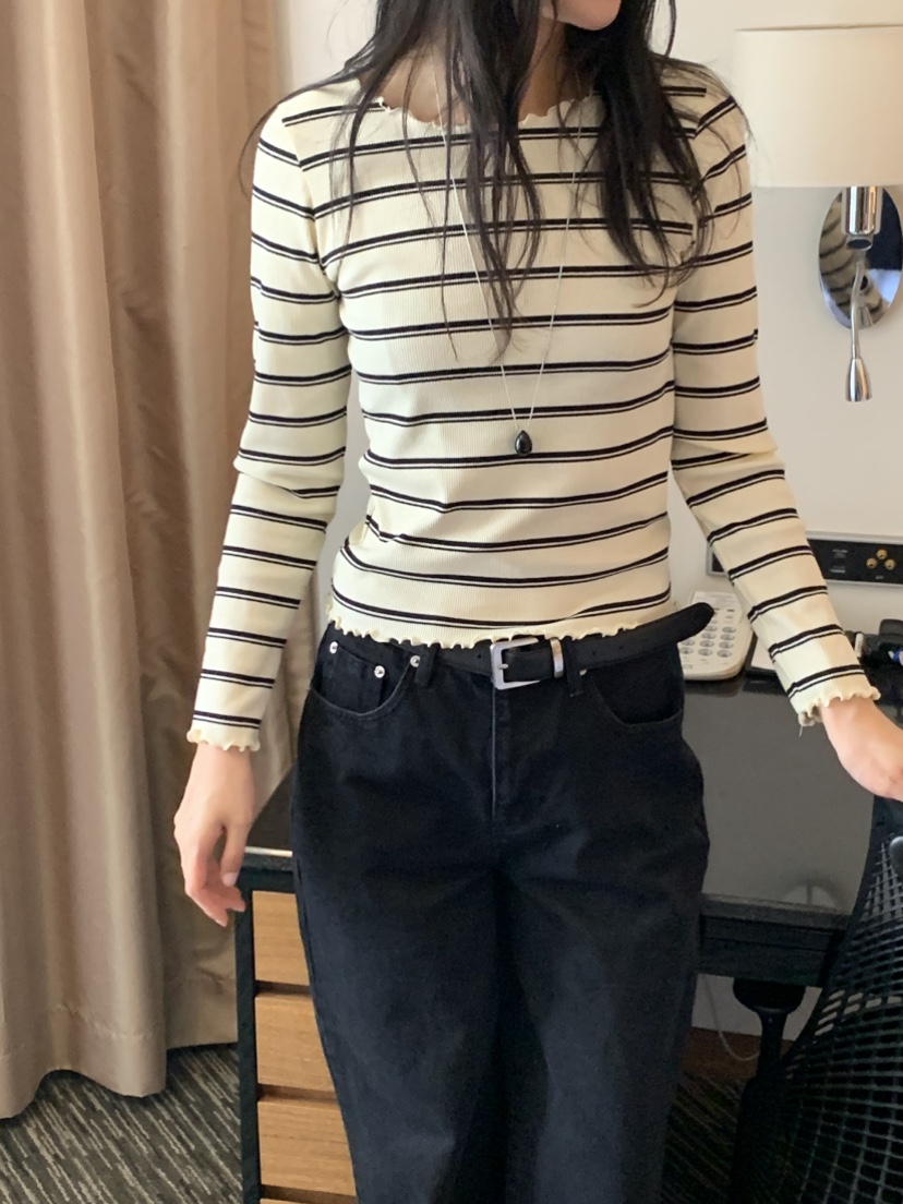 NOUVEAU韓國代購女士新品推薦人氣熱賣休閑時尚26夏季長袖T恤NOUVEAU長袖T恤圖色1