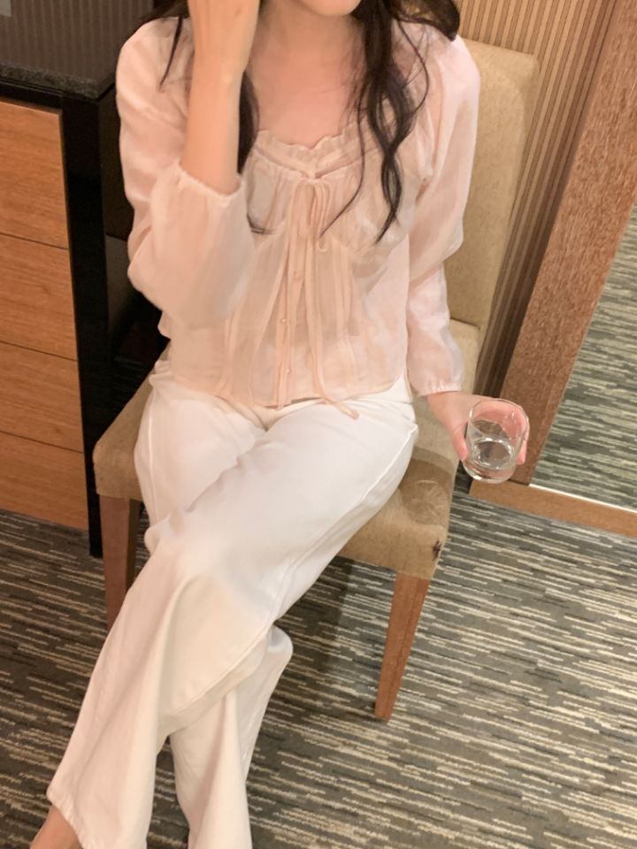 CRONG東大門代購女士新款熱賣人氣休閑推薦真品襯衫蕾絲衫CRONG襯衫/蕾絲衫