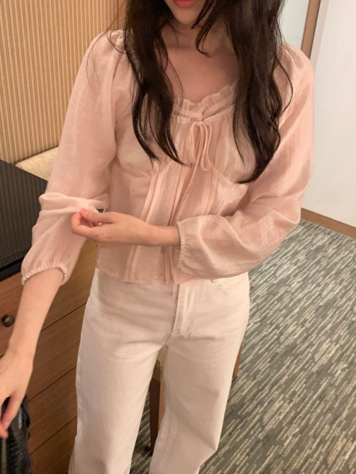 CRONG東大門代購女士新款熱賣人氣休閑推薦真品襯衫蕾絲衫CRONG襯衫/蕾絲衫