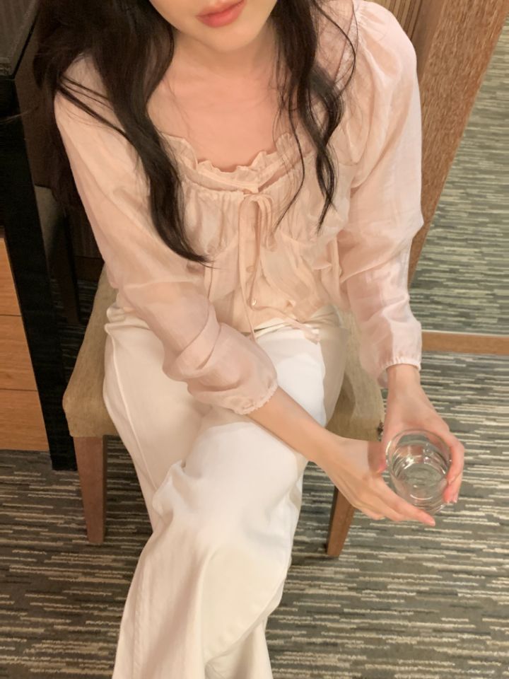 CRONG東大門代購女士新款熱賣人氣休閑推薦真品襯衫蕾絲衫CRONG襯衫/蕾絲衫