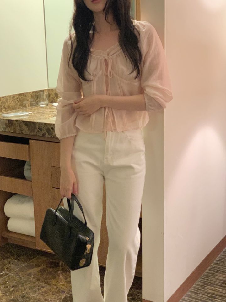 CRONG東大門代購女士新款熱賣人氣休閑推薦真品襯衫蕾絲衫CRONG襯衫/蕾絲衫
