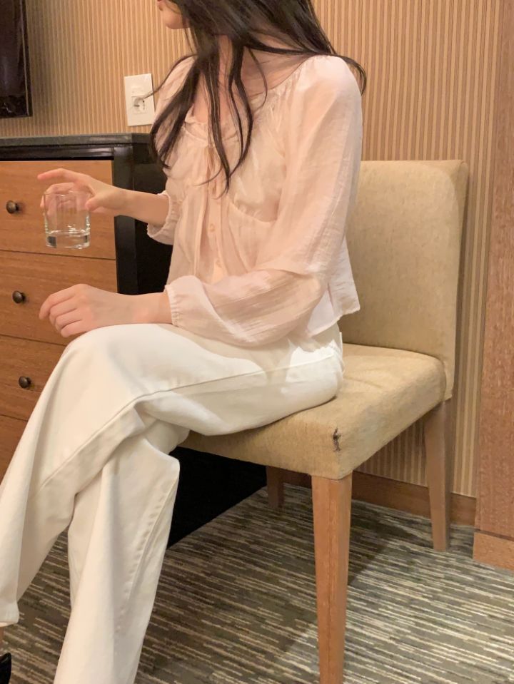 CRONG東大門代購女士新款熱賣人氣休閑推薦真品襯衫蕾絲衫CRONG襯衫/蕾絲衫