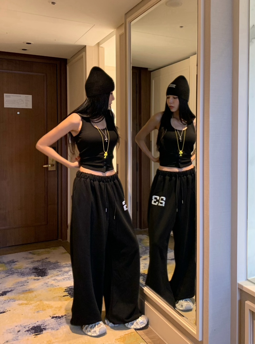 BADCALM韓國直郵女裝新品26夏季推薦時尚熱賣休閑真品休閑褲BADCALM休閑褲