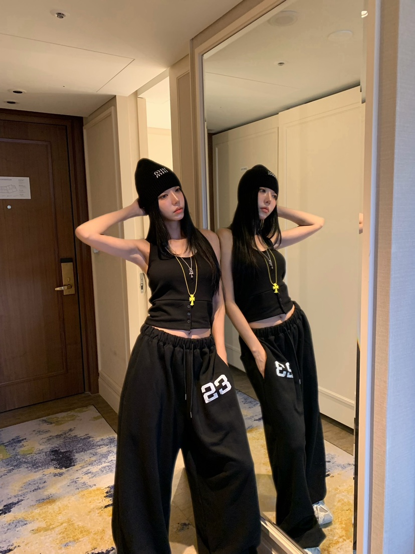 BADCALM韓國直郵女裝新品26夏季推薦時尚熱賣休閑真品休閑褲BADCALM休閑褲