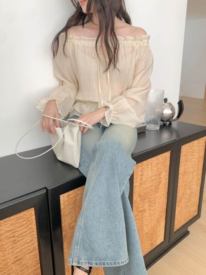 CRONG東大門實拍女裝新品26夏季熱賣休閑人氣時尚襯衫蕾絲衫CRONG襯衫/蕾絲衫