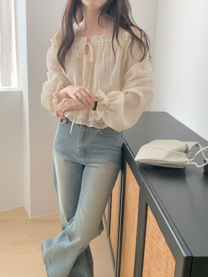 CRONG東大門實拍女裝新品26夏季熱賣休閑人氣時尚襯衫蕾絲衫CRONG襯衫/蕾絲衫