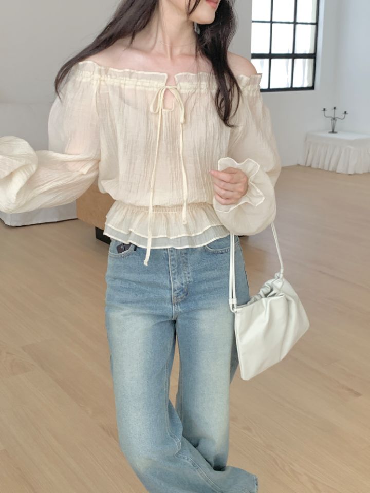 CRONG東大門實拍女裝新品26夏季熱賣休閑人氣時尚襯衫蕾絲衫CRONG襯衫/蕾絲衫