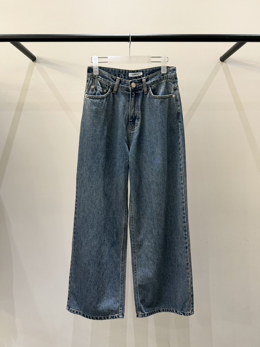 MOSMOS東大門代購女裝新款真品時尚休閑26夏季人氣牛仔褲MOSMOS牛仔褲圖色1